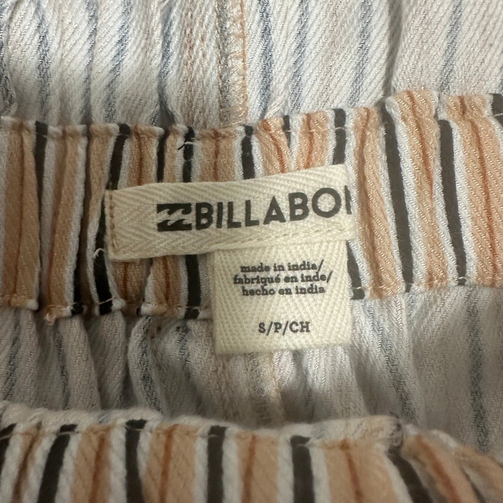 BILLABONG Desert Adventure Striped Pants Size Small Brown Waist Stripped Preppy - Picture 6 of 14